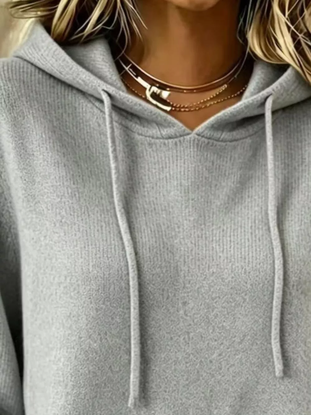 Full Size Drawstring Kangaroo Pocket Hooded Sweater Plus Size, image 20