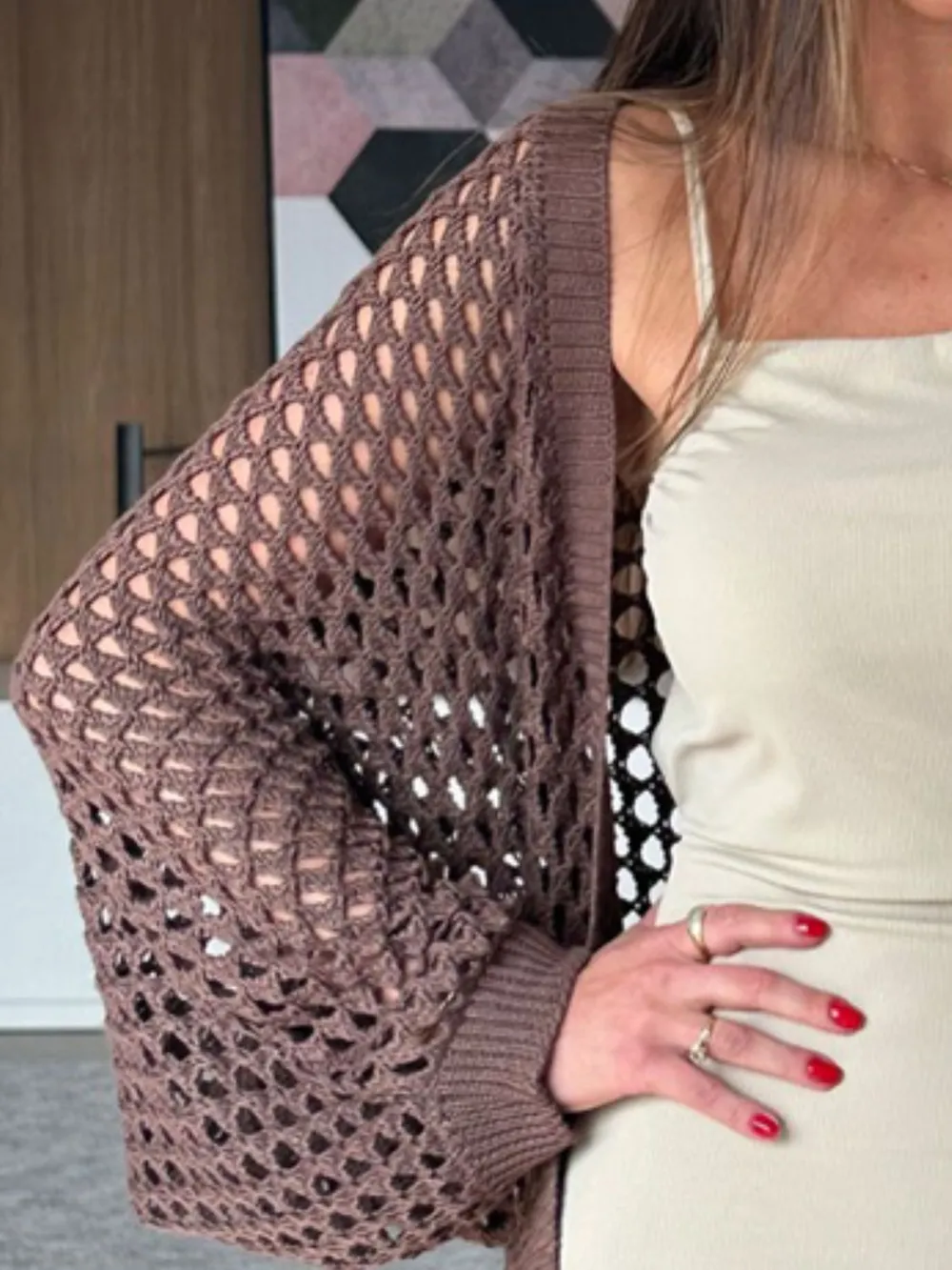 Hollow Out Open Front Cover-Up, image 2