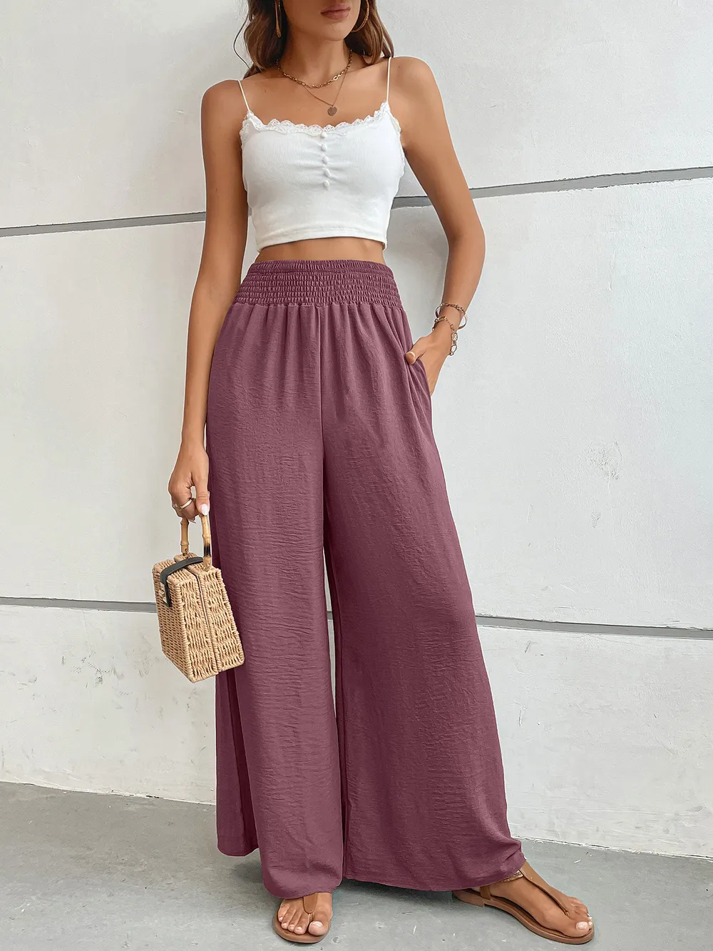 High-Waisted Wide Leg Pants, image 3