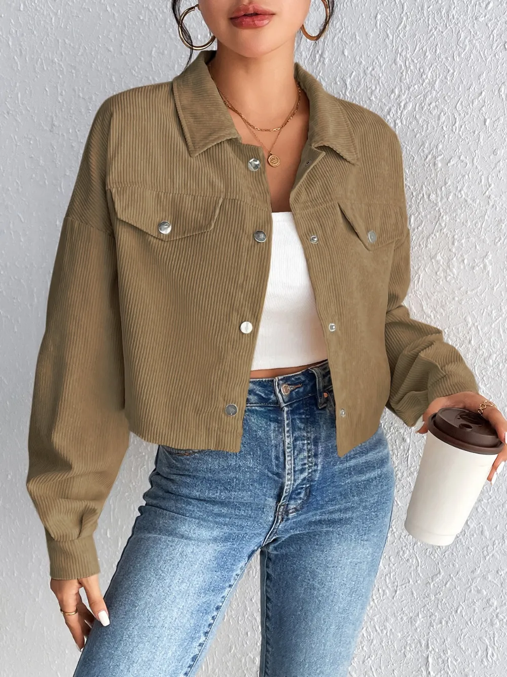 Snap Down Long Sleeve Jacket, image 3