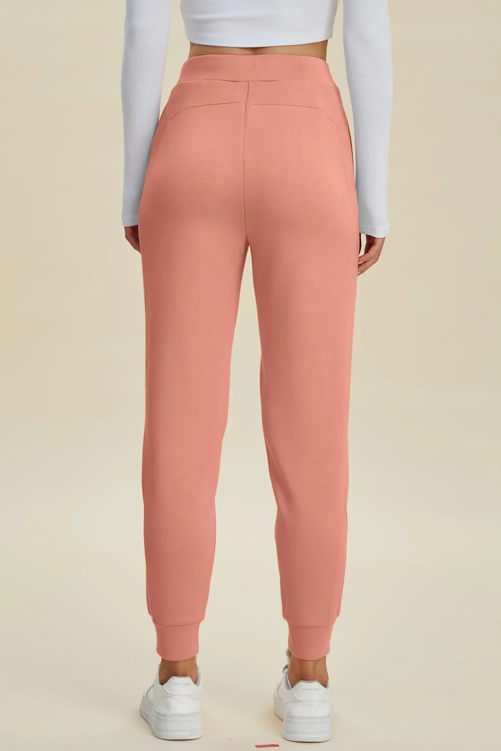 Full Size Air Scuba Drawstring High Waist Joggers, image 2