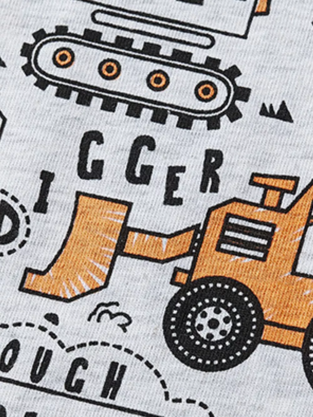 Children's Construction Vehicle Graphic Short Sleeve Tee and Shorts Set, image 3