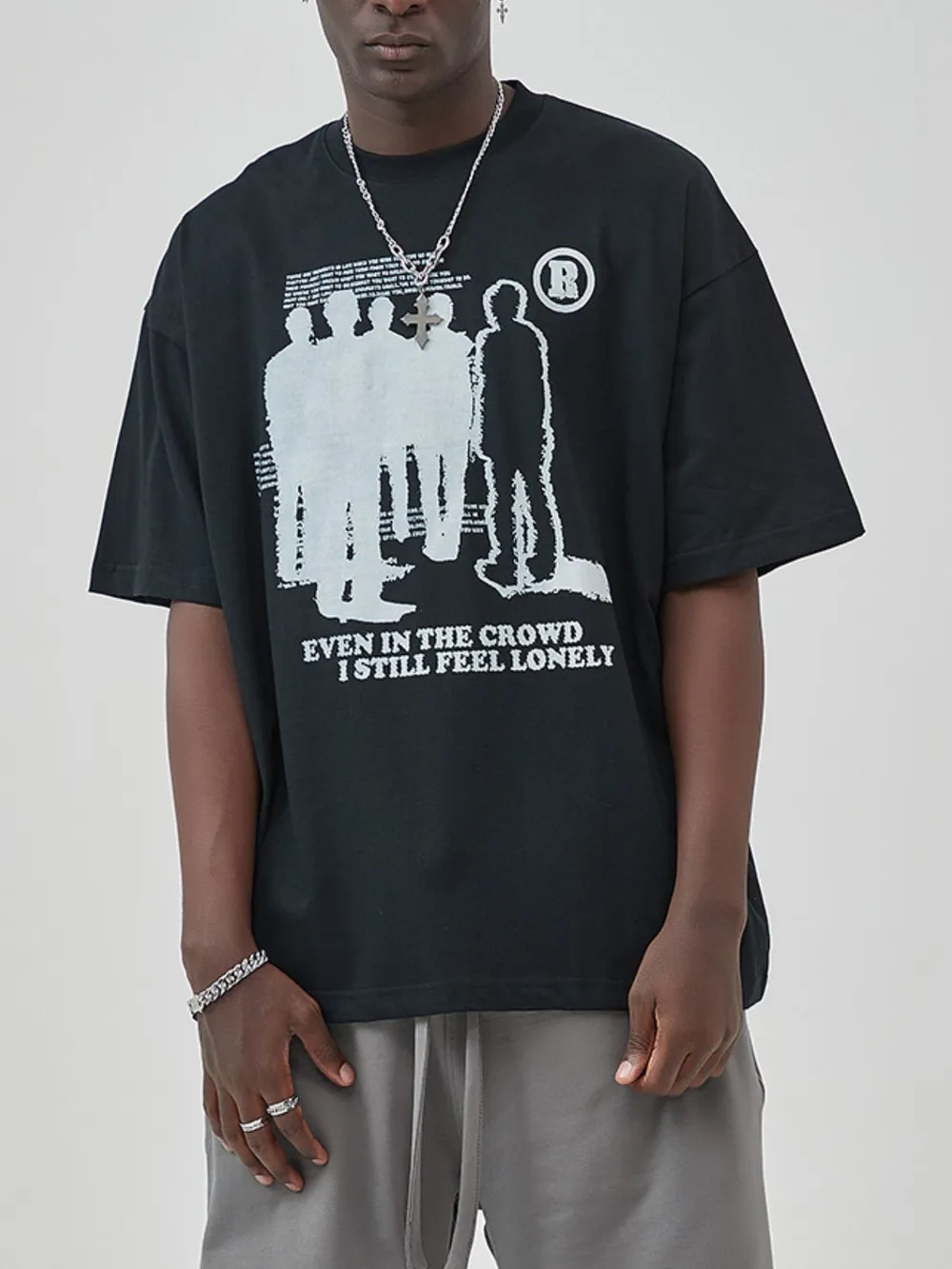 Men's Graphic Round Neck Short Sleeve T-Shirt