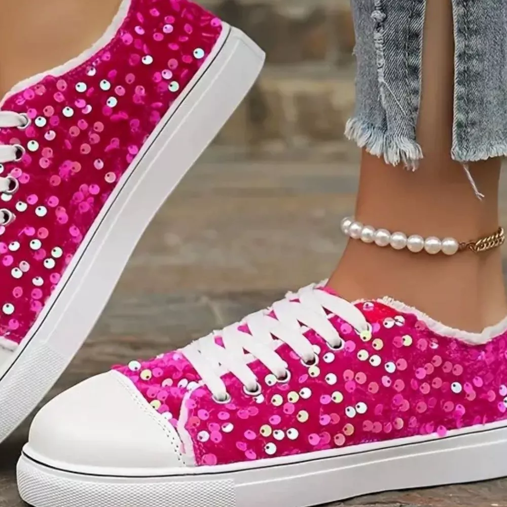 Sparkling Sequin Low-Top Sneakers, image 10