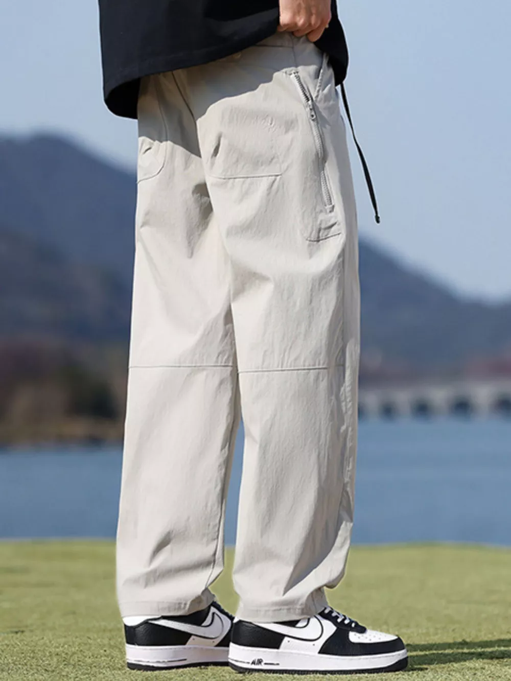 Men's Plus Size Casual Loose Fit Wide Leg Pants, image 4