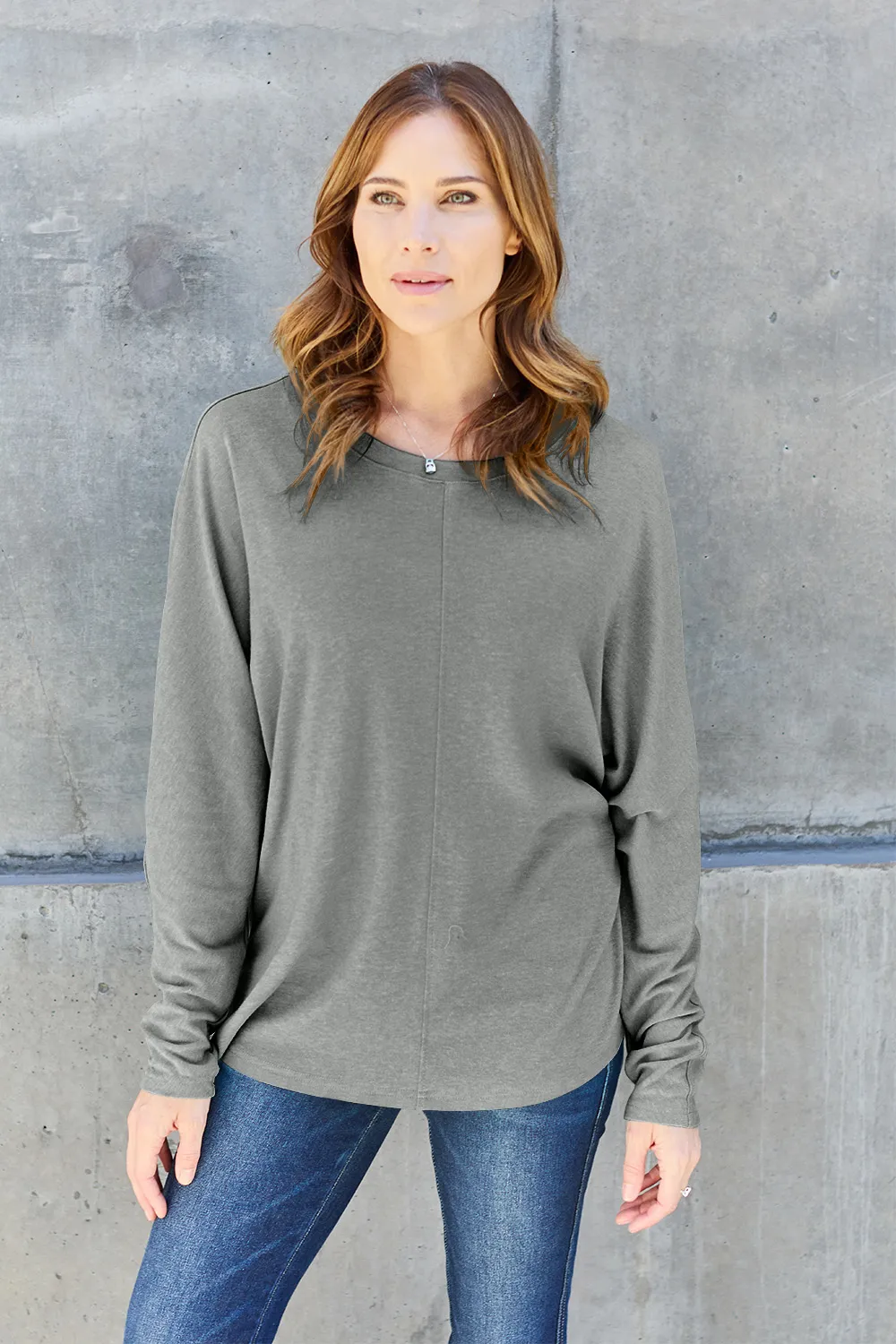 Full Size Round Neck Long Sleeve T-Shirt, image 6