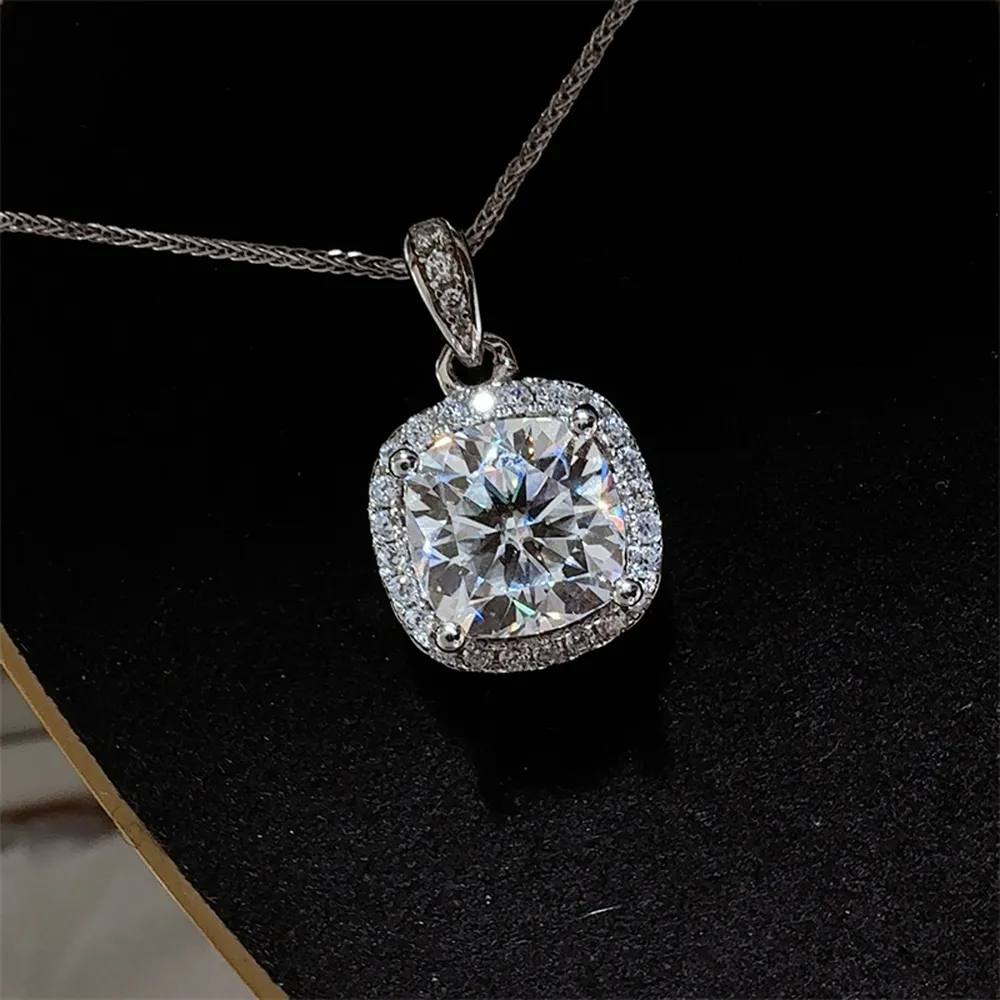 5 Carat Moissanite 925 Sterling Silver Necklace, image 3