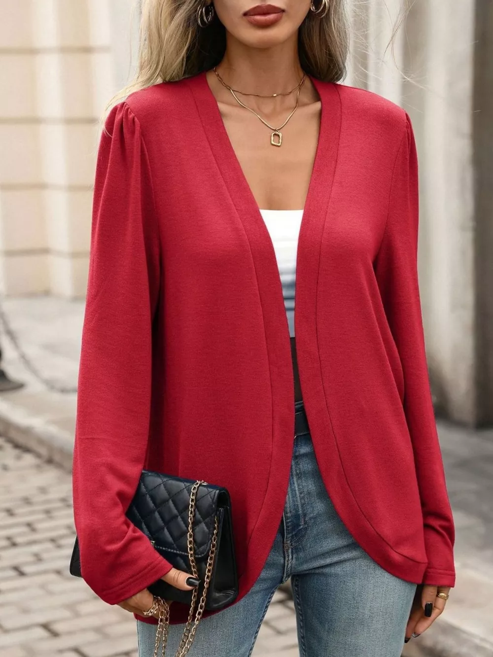 Open Front Long Sleeve Cardigan, image 16