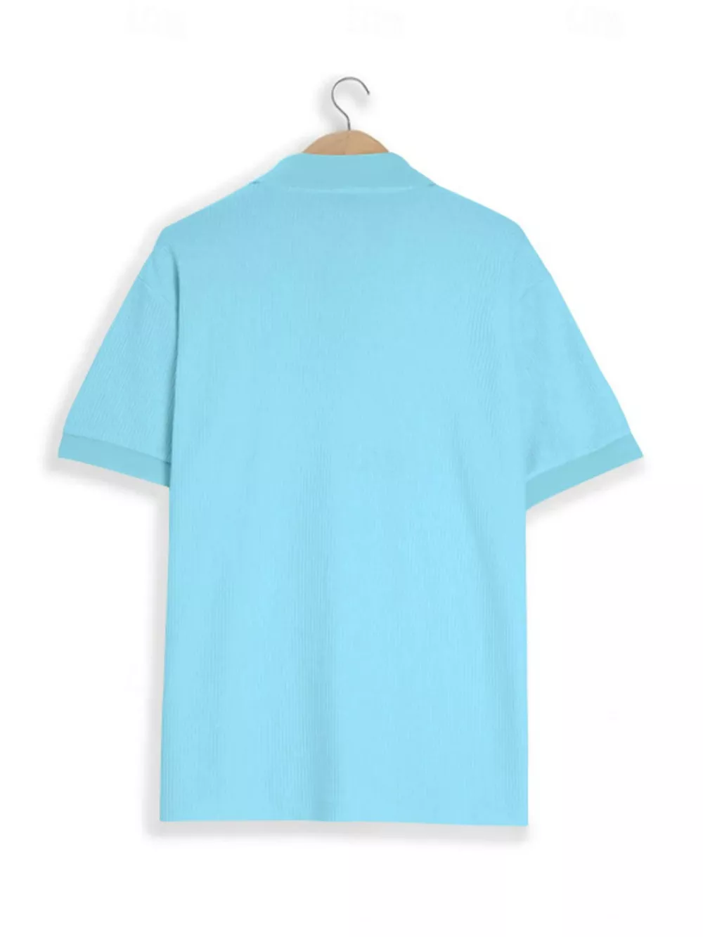 Men's Full Size Textured Slim Fit Short Sleeve Polo Plus Size, image 14