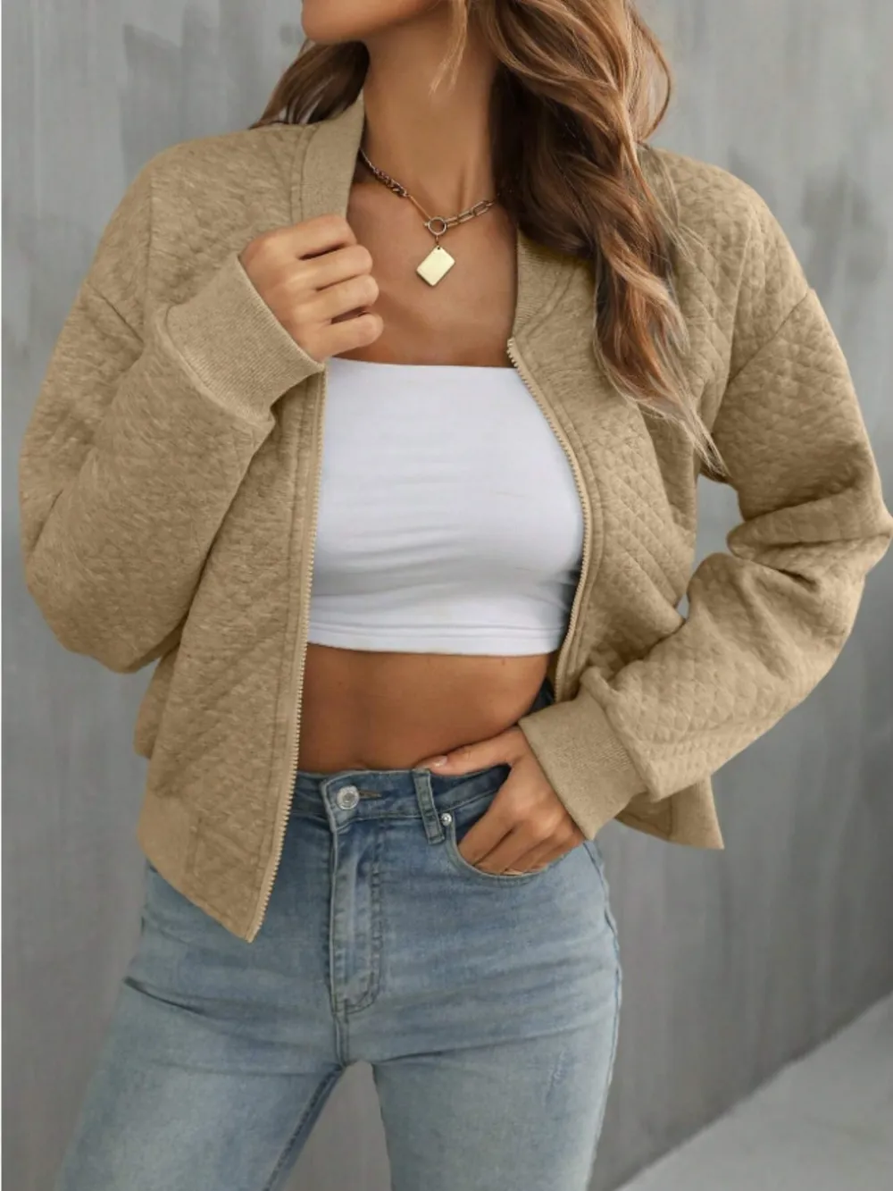 Zip Up Long Sleeve Jacket, image 4