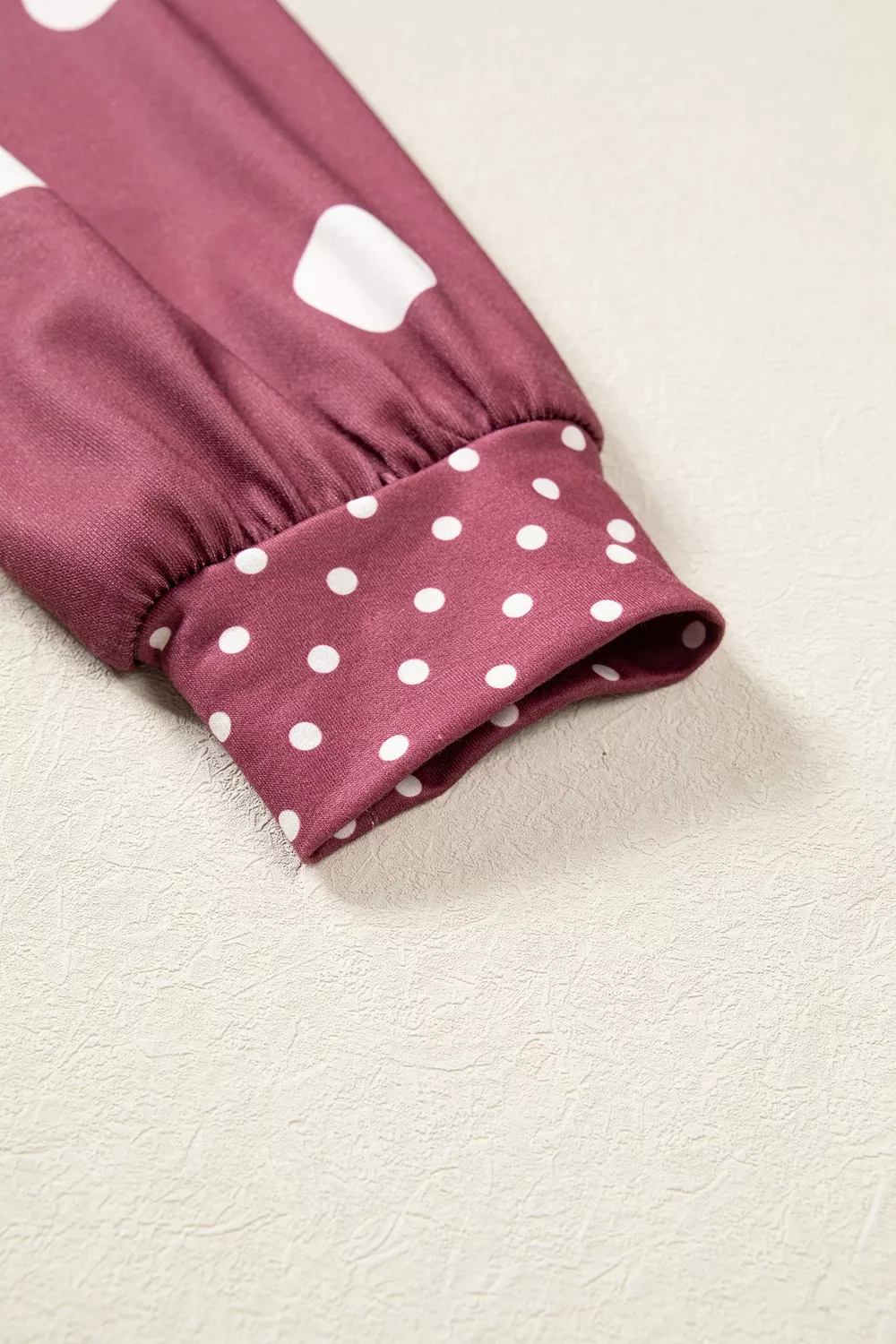 Polka Dot Print Contrast Detail Oversized Tunic Sweatshirt, image 6