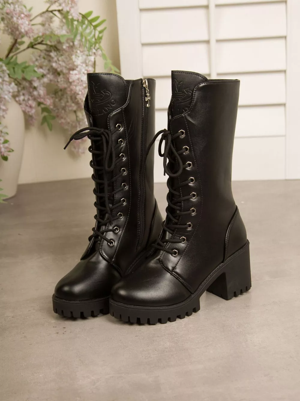 Lace Up Block Heels Boots, image 5