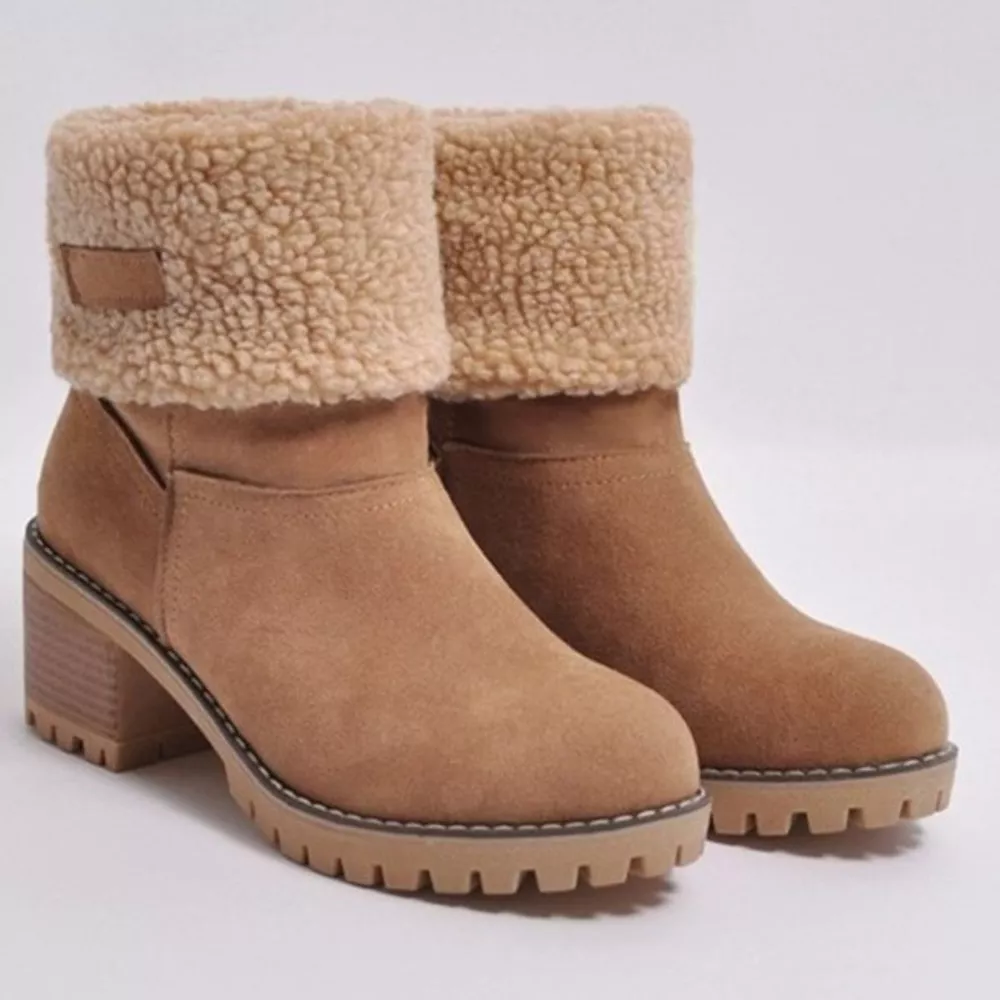 Round Toe Block Heels Boots, image 12