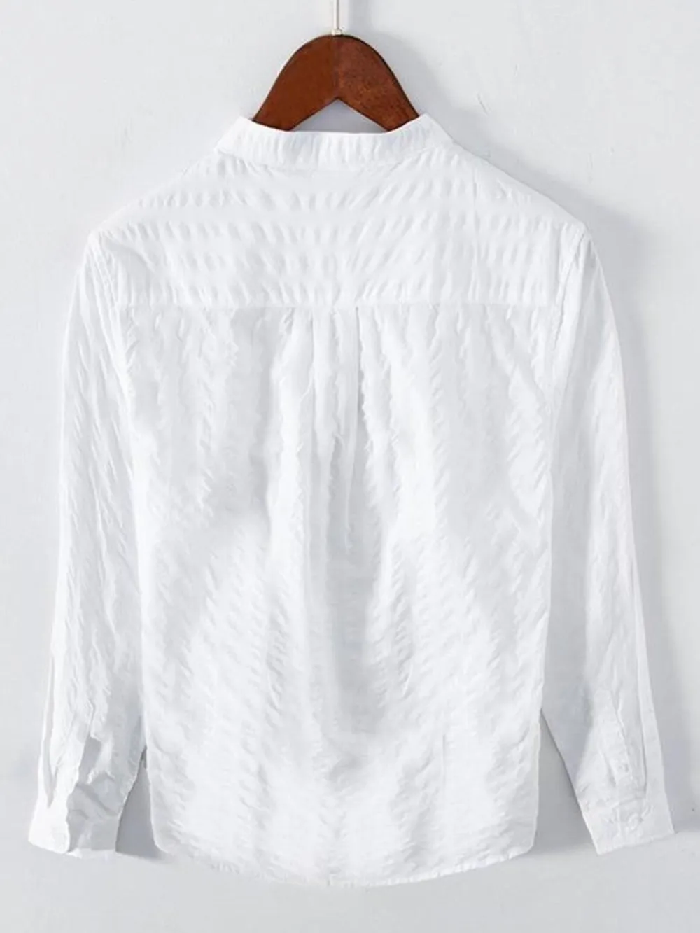 Men's Plus Size Button Up Long Sleeve Shirt, image 3