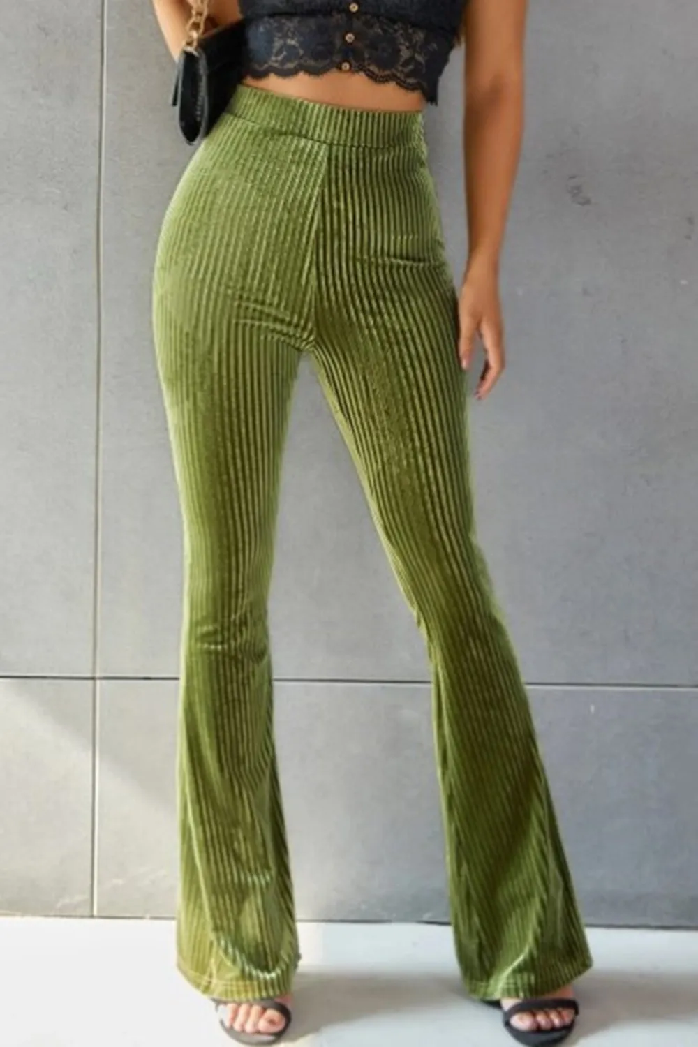 Ribbed High Waist Flare Pants, image 17