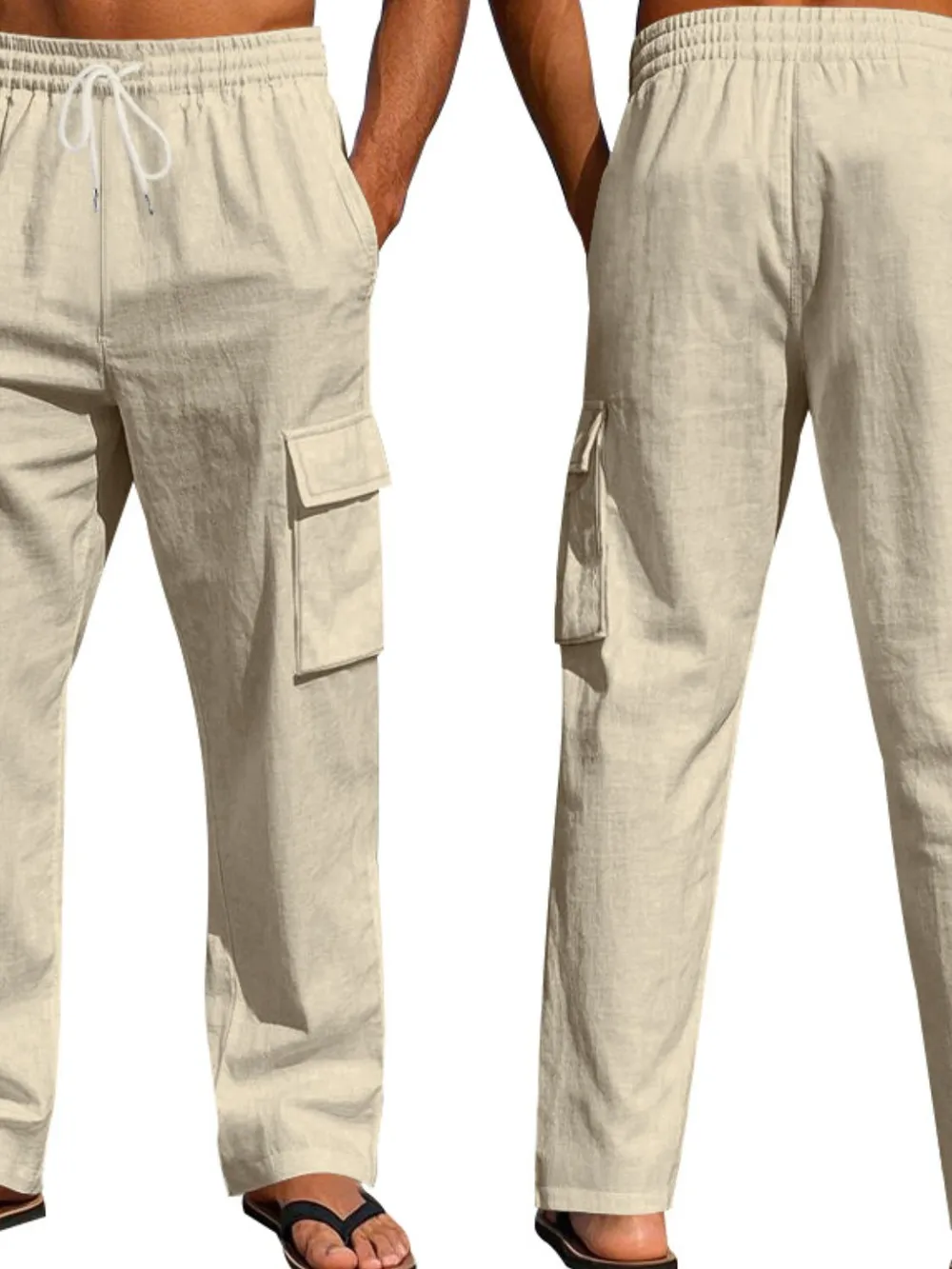 Men's Full Size Drawstring Pants with Pockets Plus Size, image 9