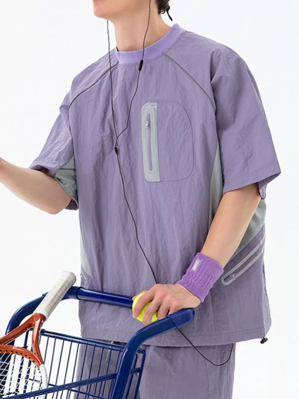 Men's Contrast Round Neck Half Sleeve Active T-Shirt, image 8