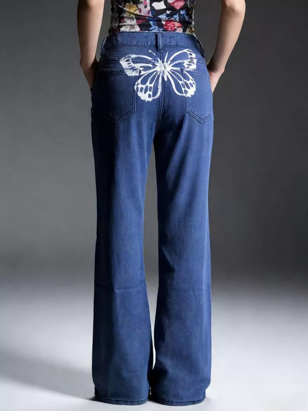 Butterfly Back Wide Leg Jeans, image 5