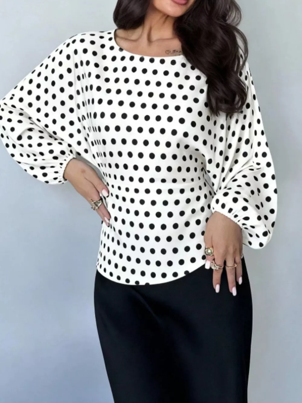 Back Tie Long Sleeve Blouse, image 3