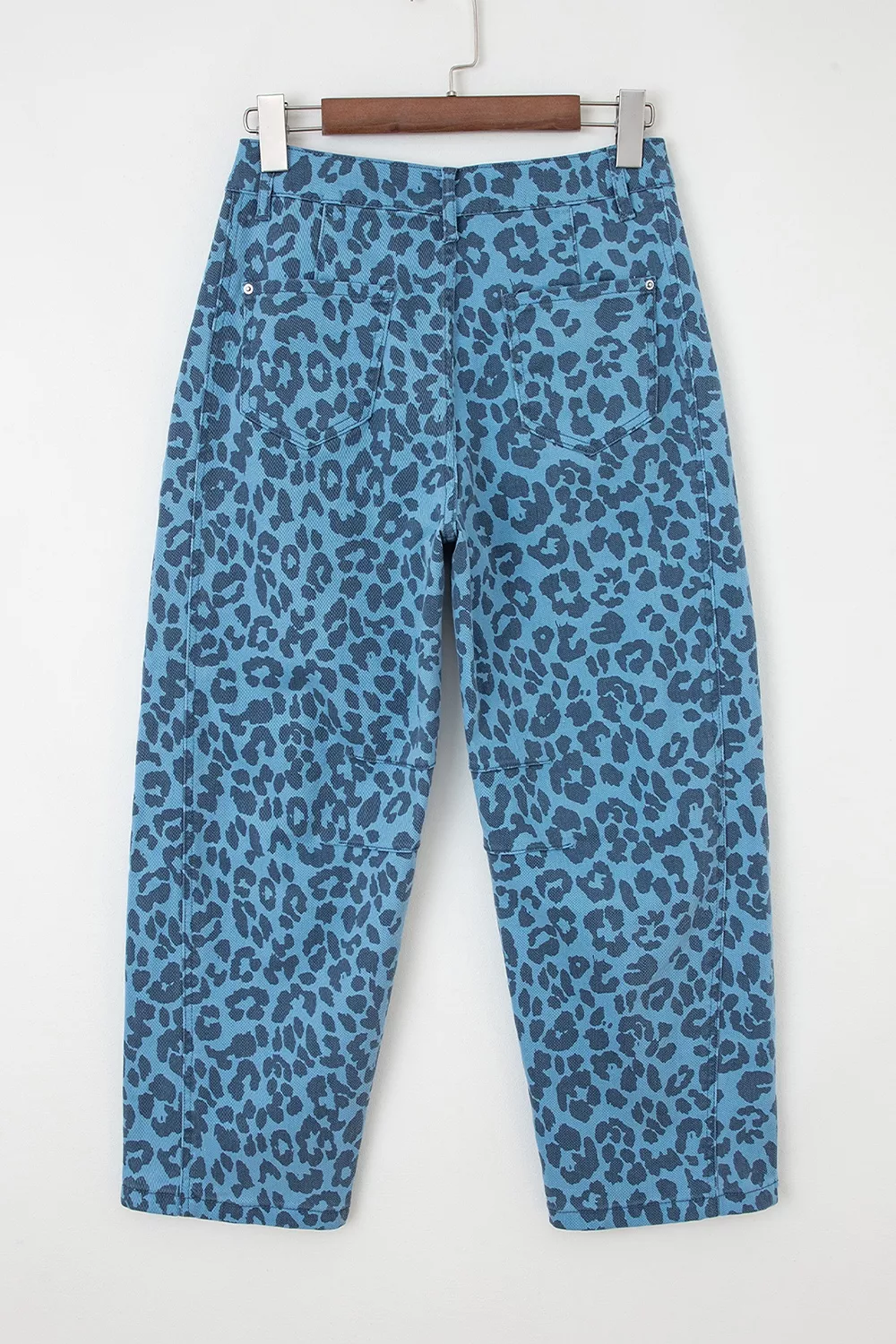 Leopard Print Barrel Leg Jeans, image 9