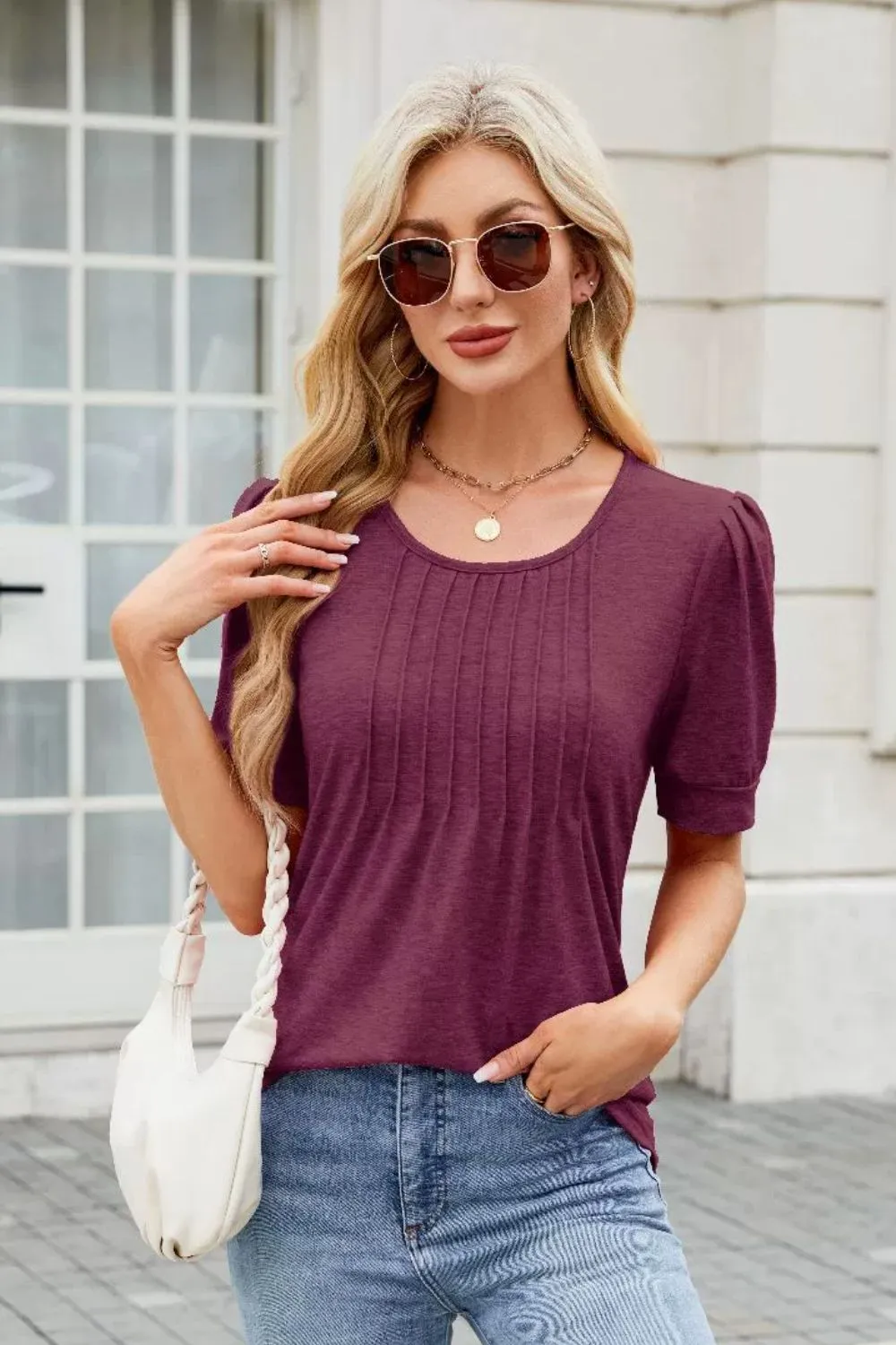 Round Neck Short Sleeve T-Shirt, image 2