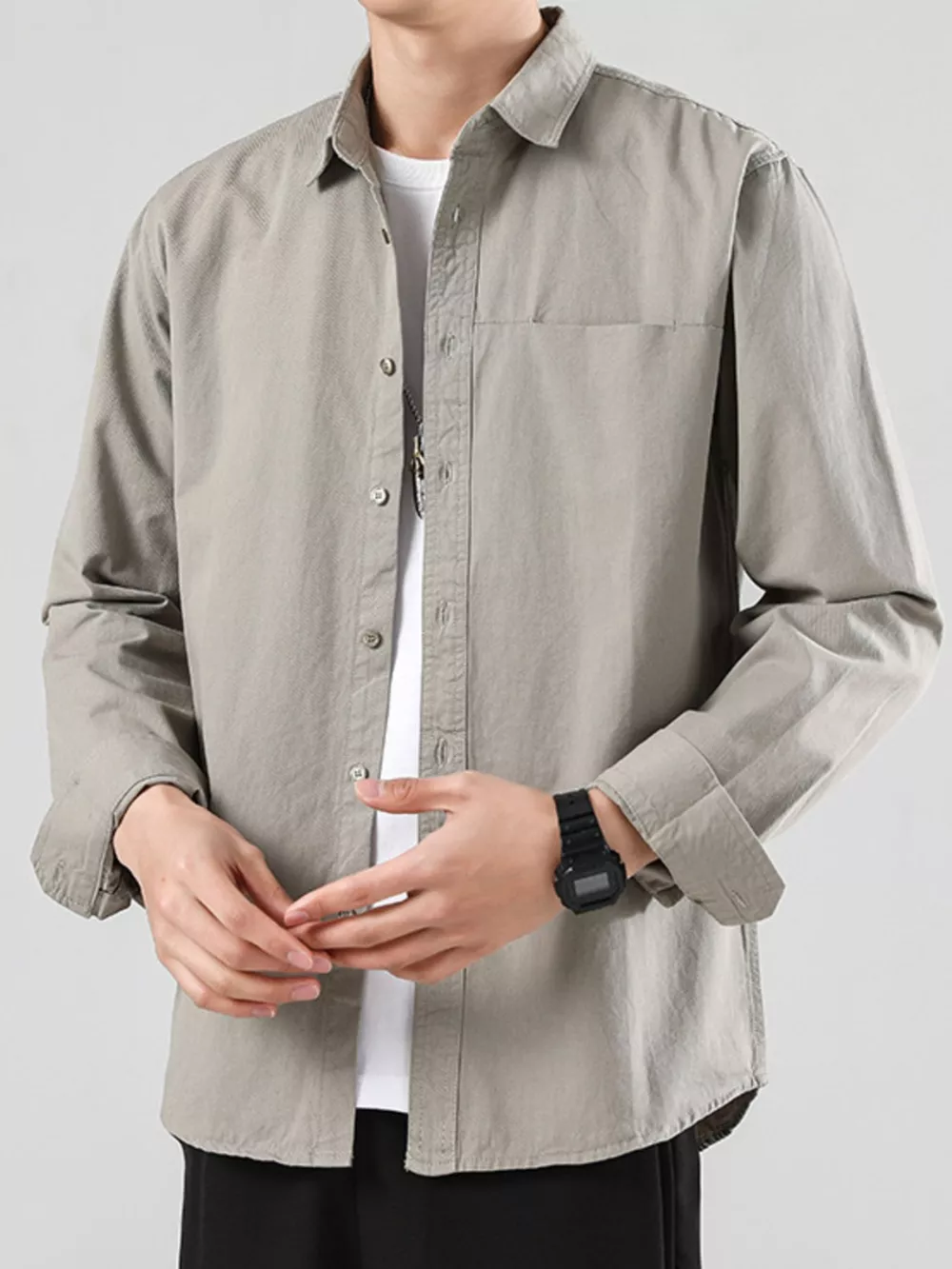 Men's Full Size Button-Up Casual Shirt Plus Size, image 6