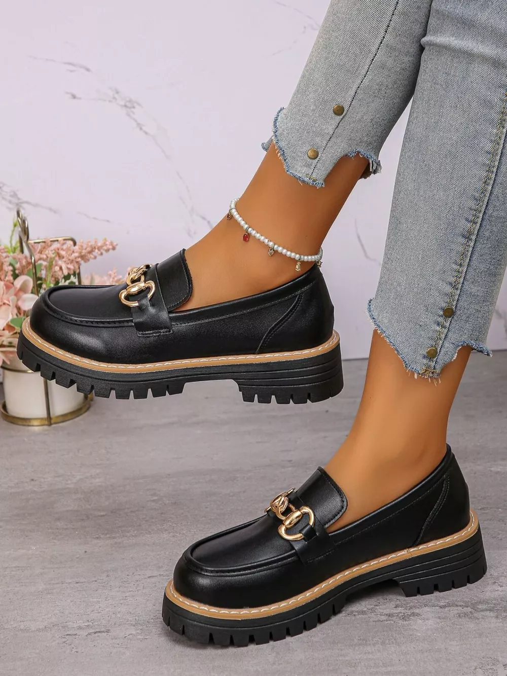 Round Toe Platform Loafers, image 6