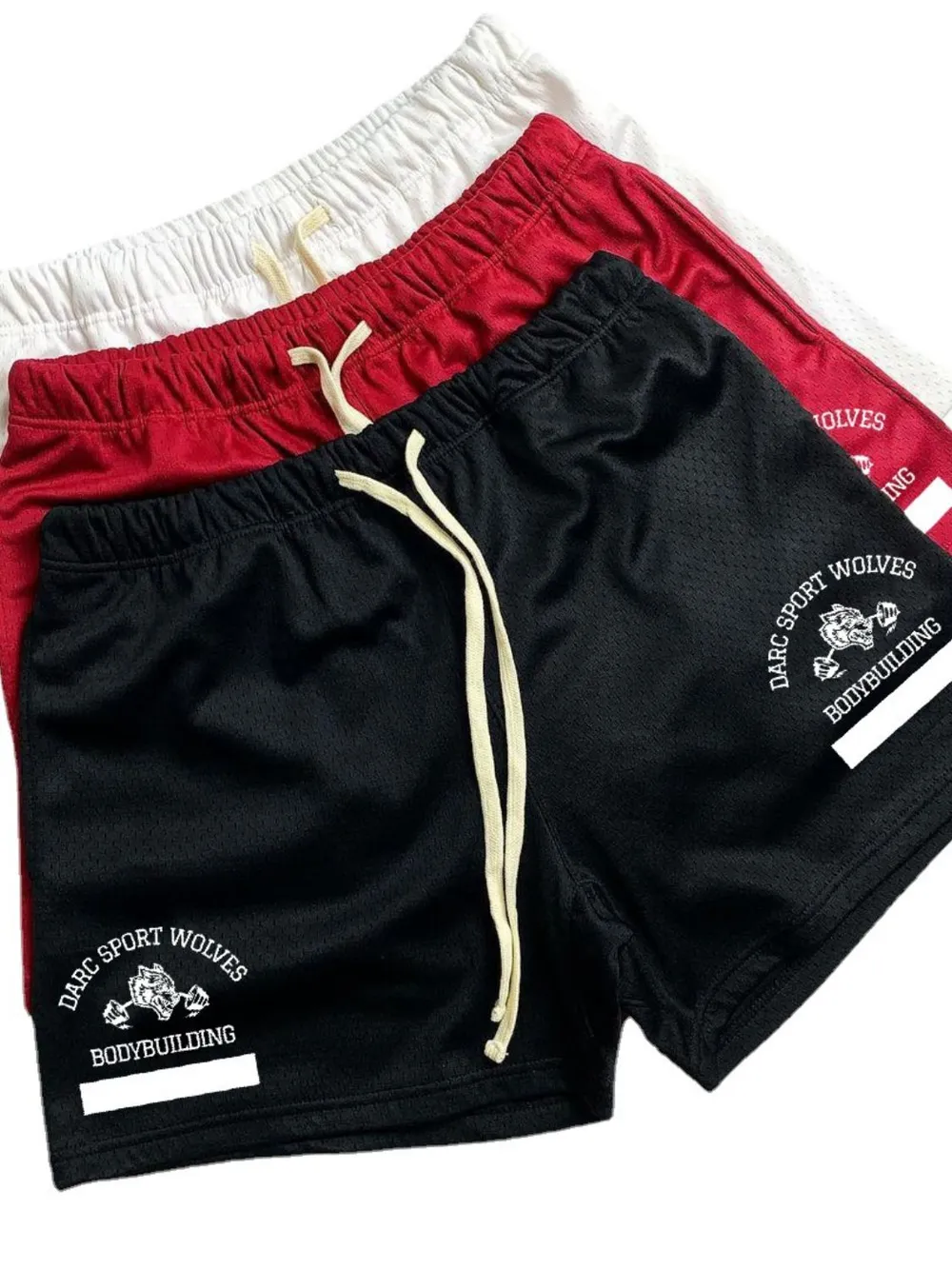 Men's Plus Size Graphic Drawstring Active Shorts, image 3