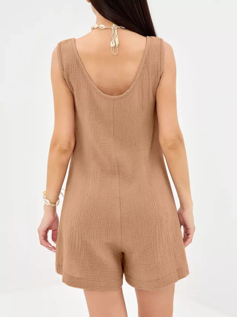Casual Button-Down Sleeveless Romper, image 21