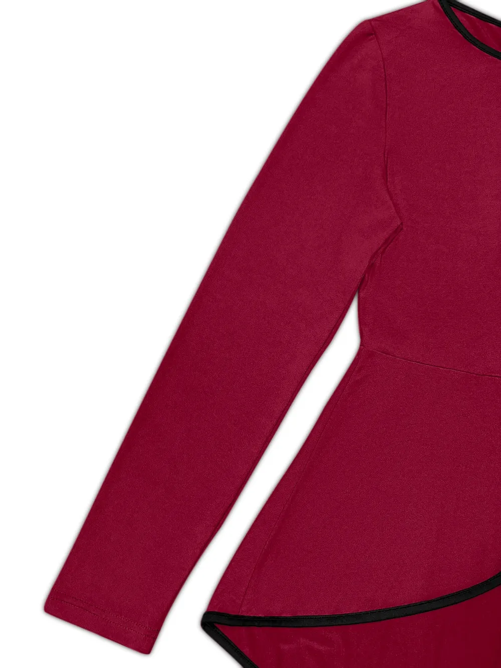 Tied Round Neck Long Sleeve T-Shirt, image 3