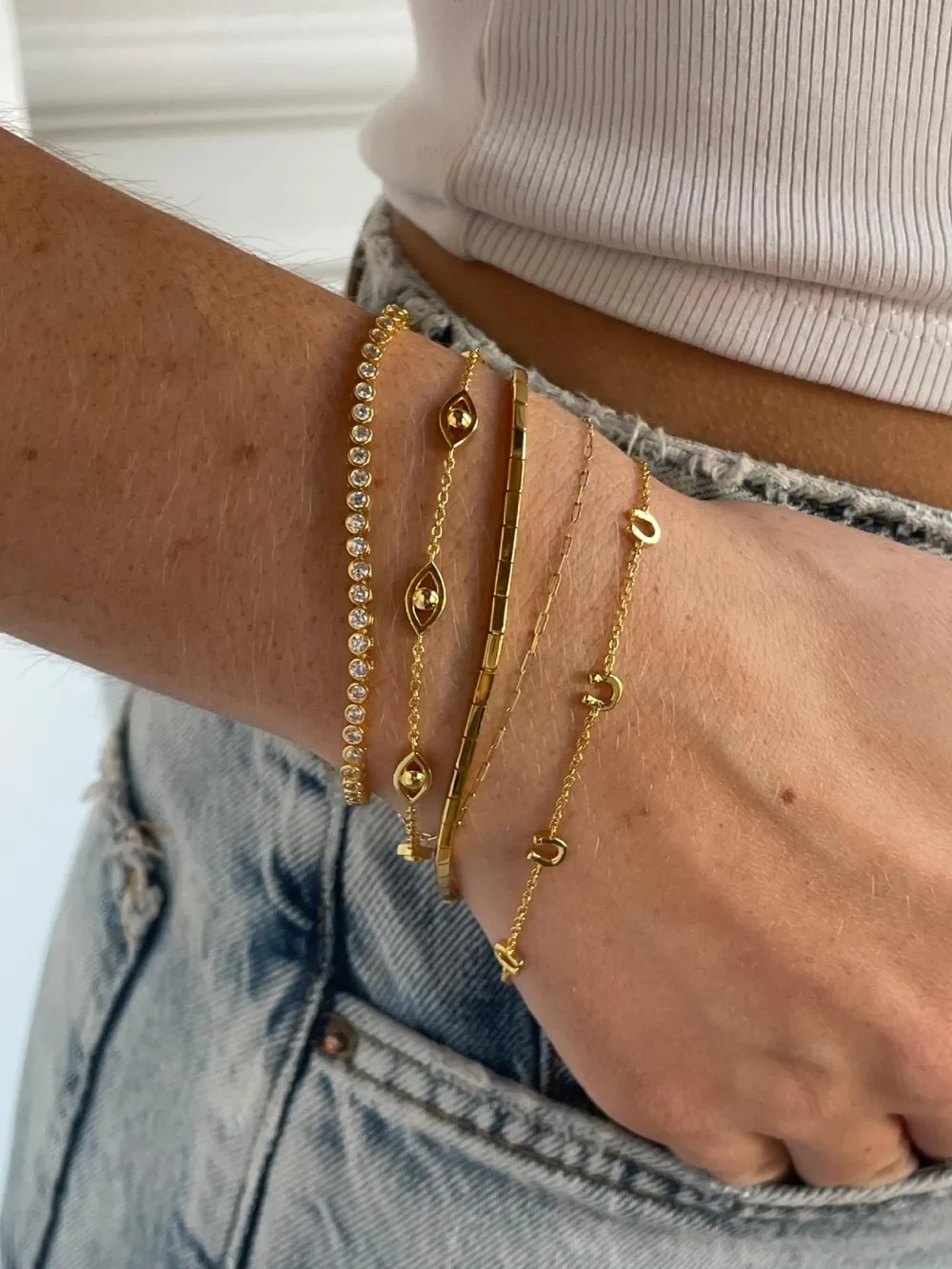 18K Gold-Plated Titanium Steel Bracelet, image 2