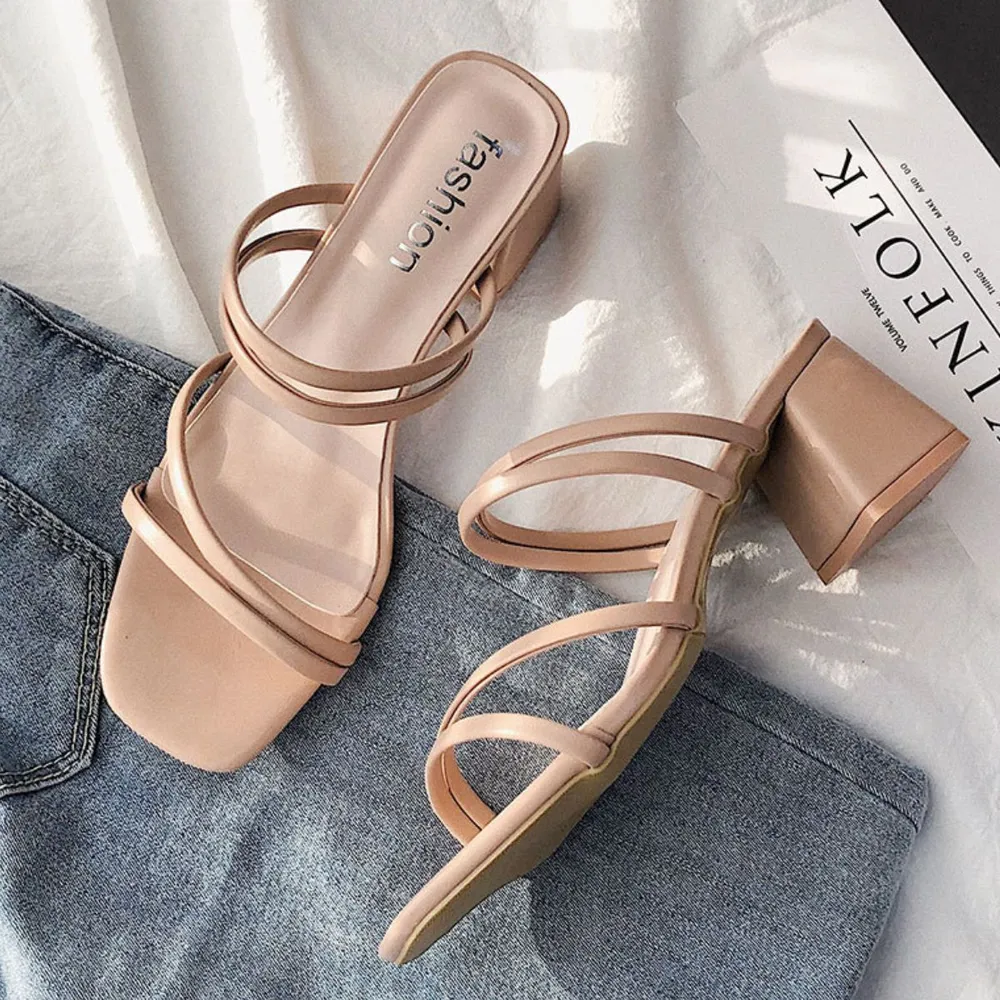 Open Toe Block Heels Sandals, image 3