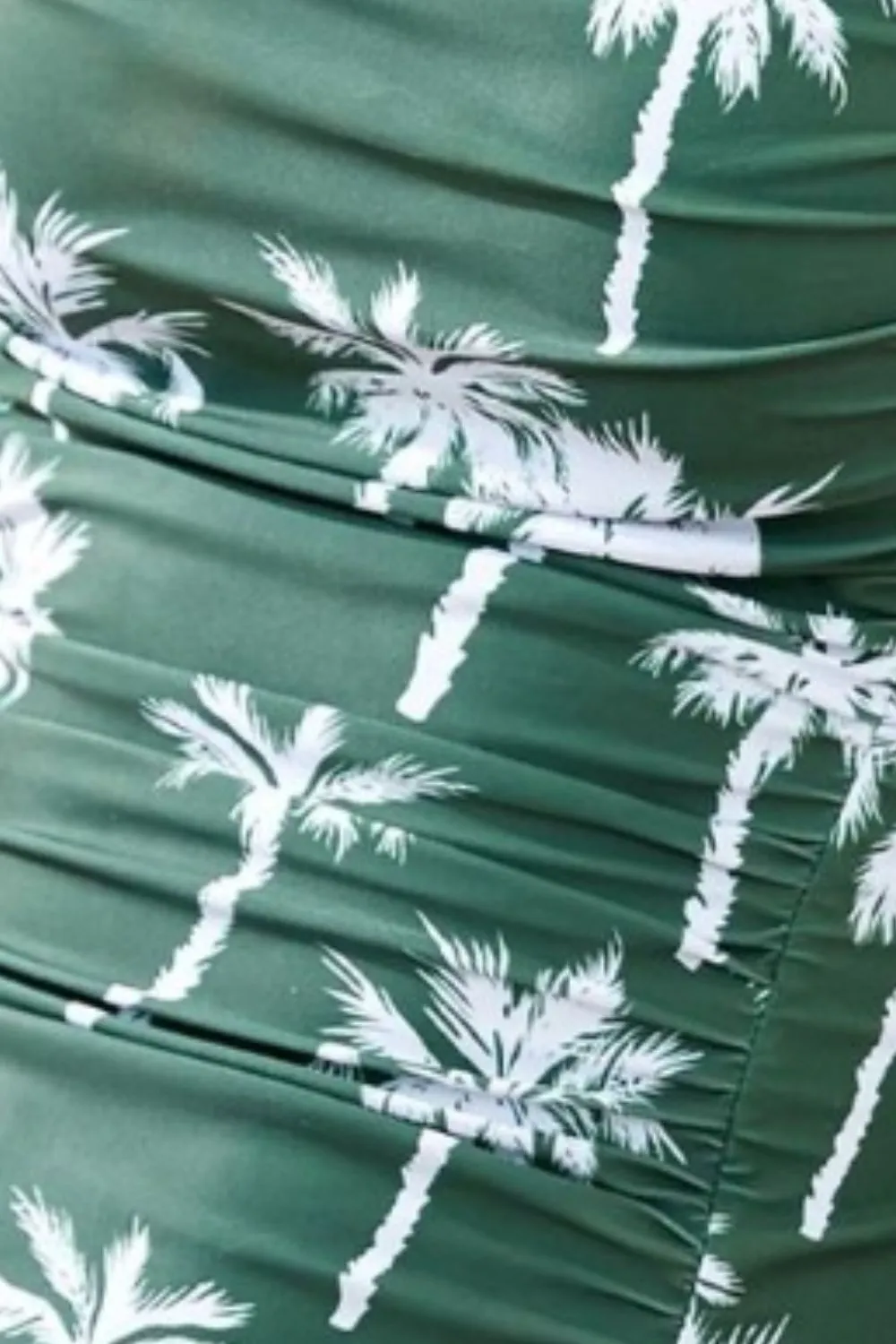 Printed Square Neck Wide Strap One-Piece Swimwear, image 3