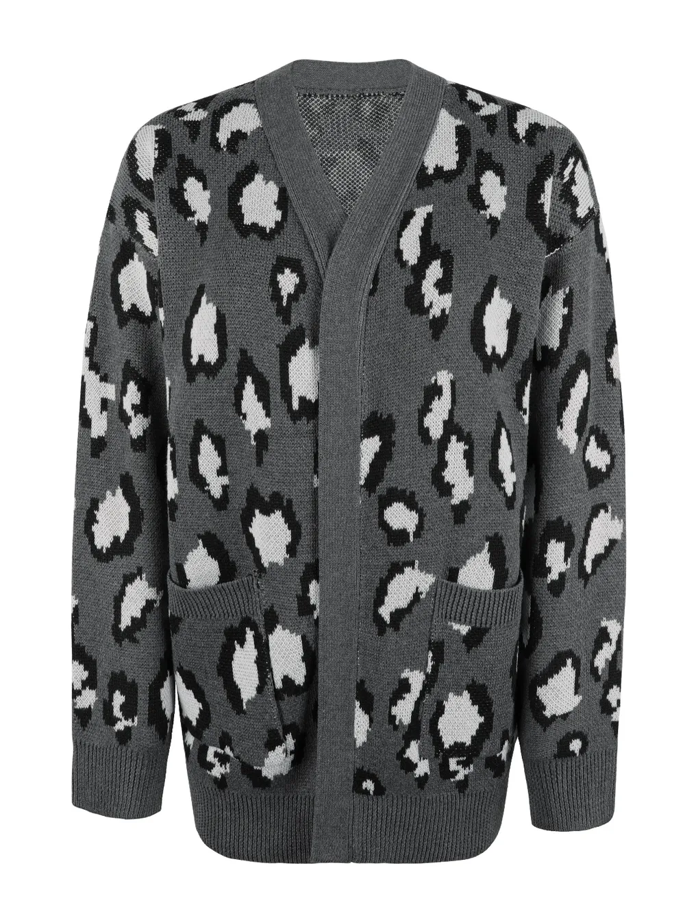 Leopard Open Front Dropped Shoulder Cardigan, image 18