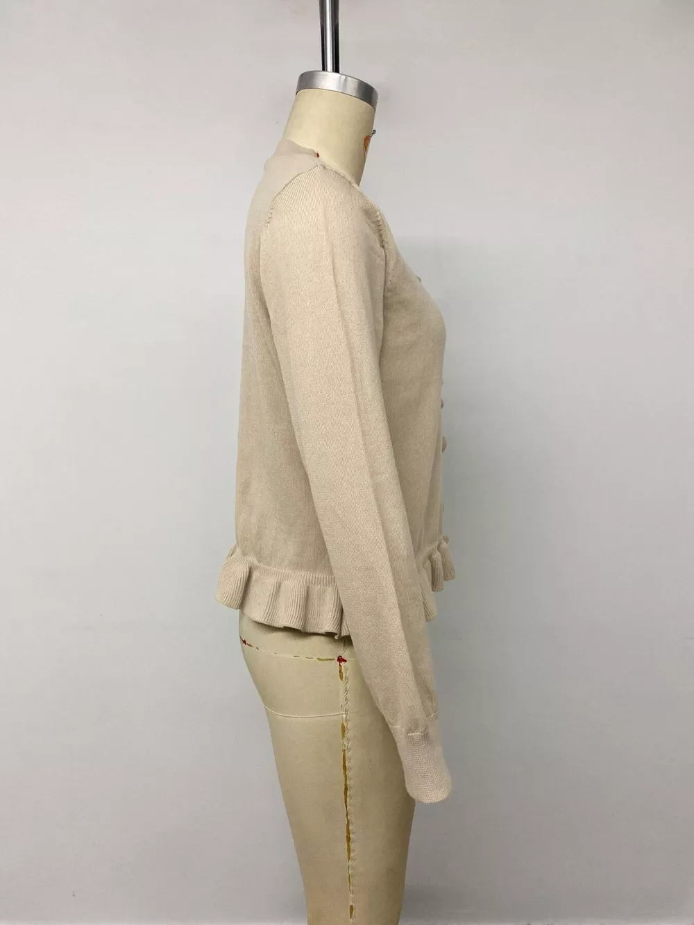 Ruffle Hem Button-Up Cardigan, image 12