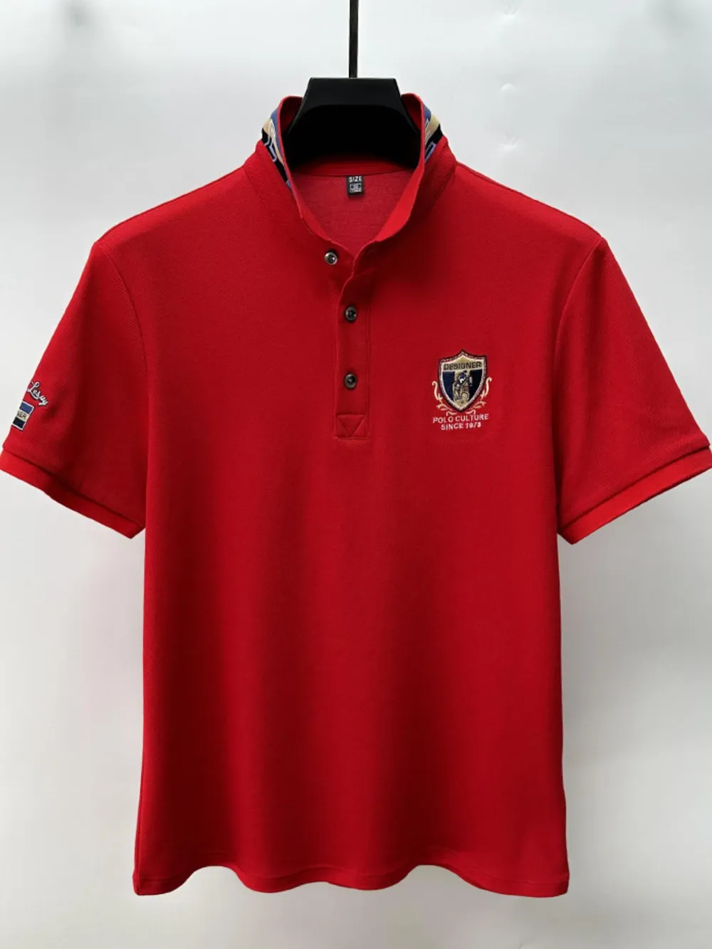 Men's Plus Size Button Detail Short Sleeve Polo