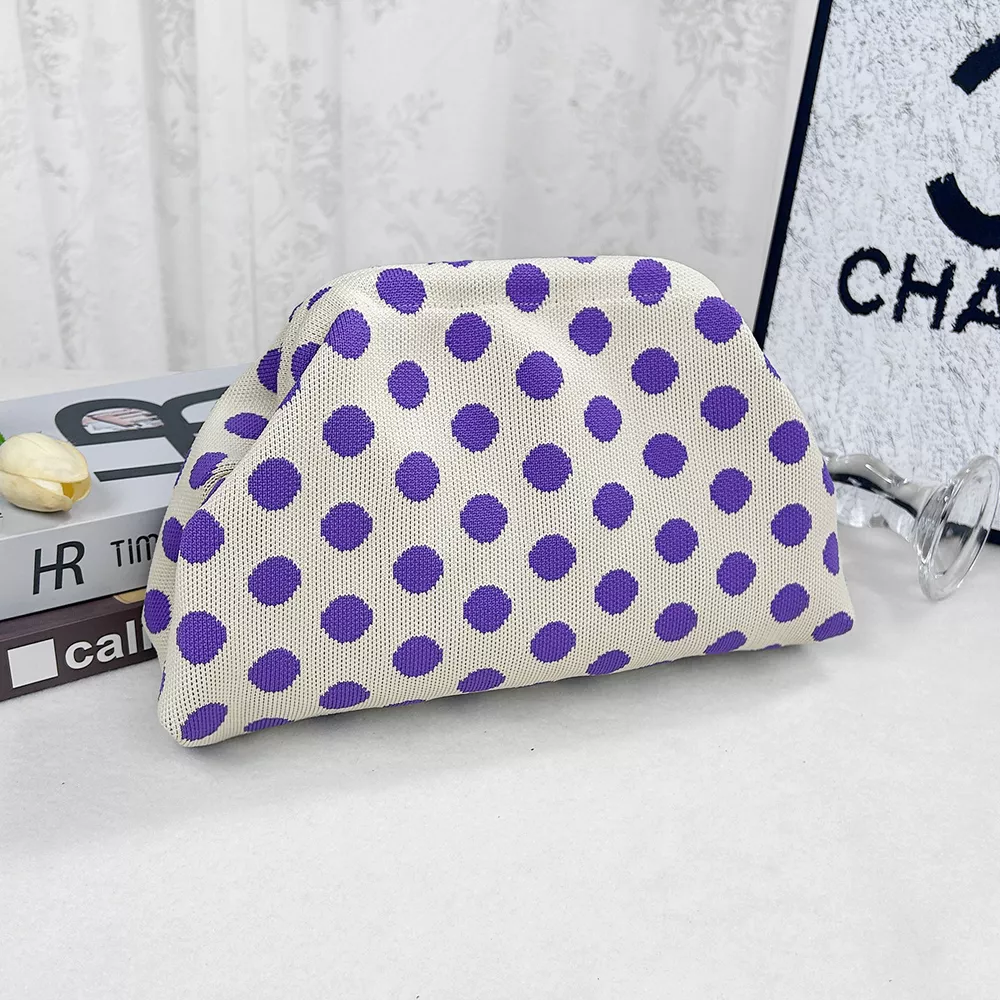 Polka Dot Knit Clutch, image 6