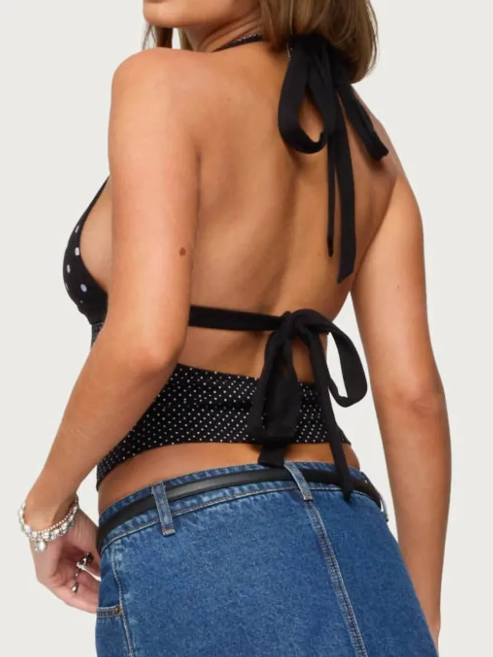 Polka Dot Halter Neck Cami, image 2