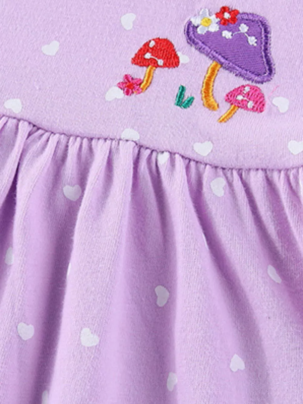 Children's Unicorn & Fairy Embroidered Ruffle Hem Dress, image 2