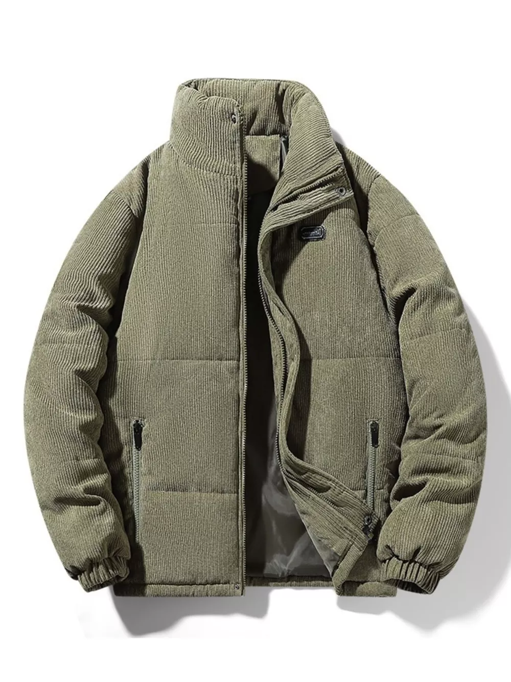 Men's Plus Size Corduroy Padded Winter Coat