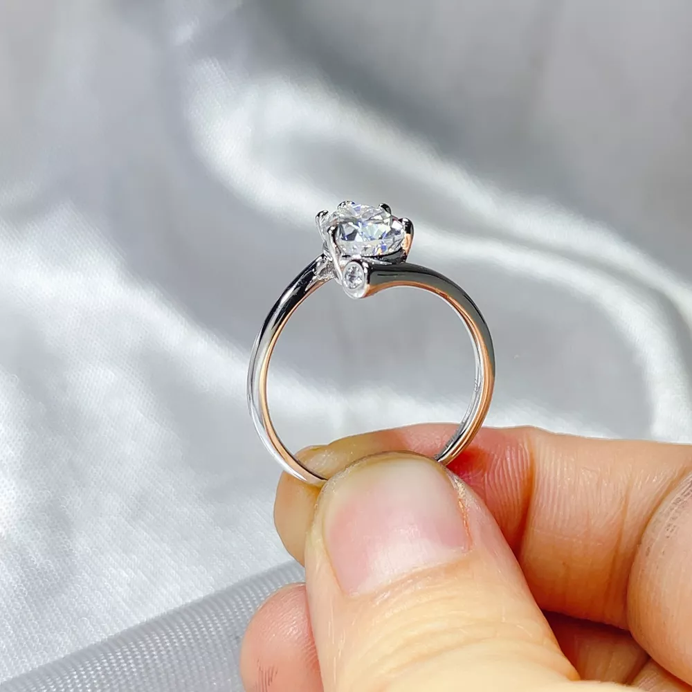 2 Carat 925 Sterling Silver Moissanite Ring, image 6