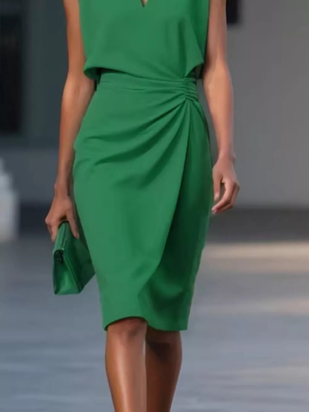 Ruched Waist Sleeveless Dress, image 12