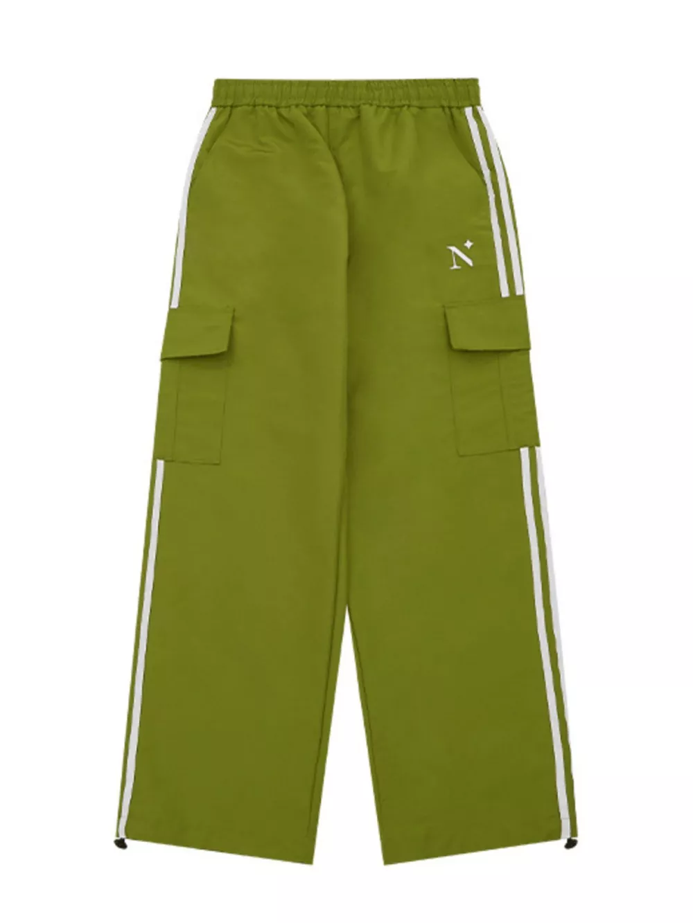 Men's Side Striped Wide Leg Cargo Pants