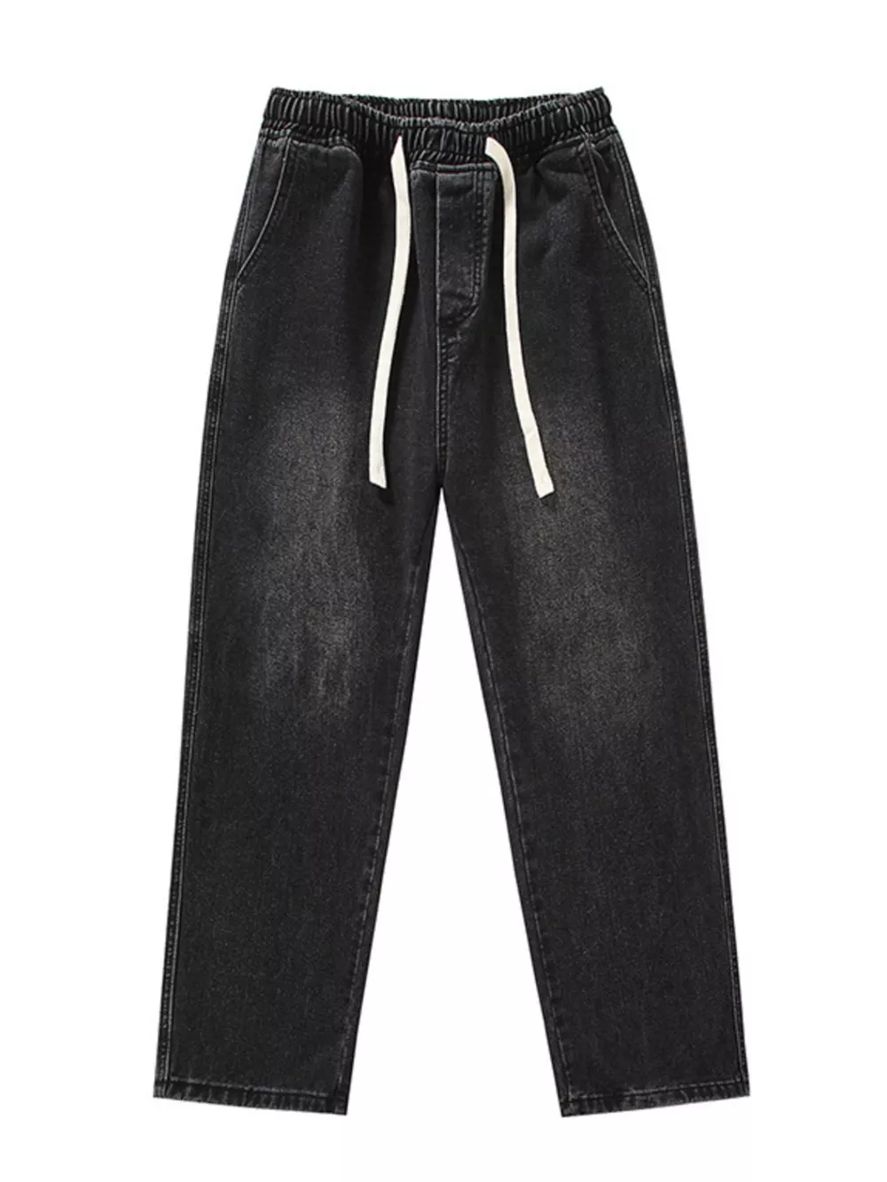 Men's Full Size Wide Leg Drawstring Jeans Plus Size, image 4