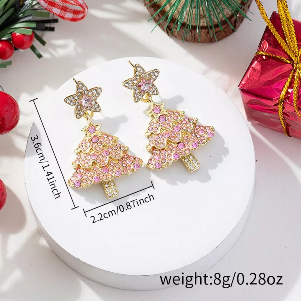 Christmas Tree Dangle Earrings, image 4