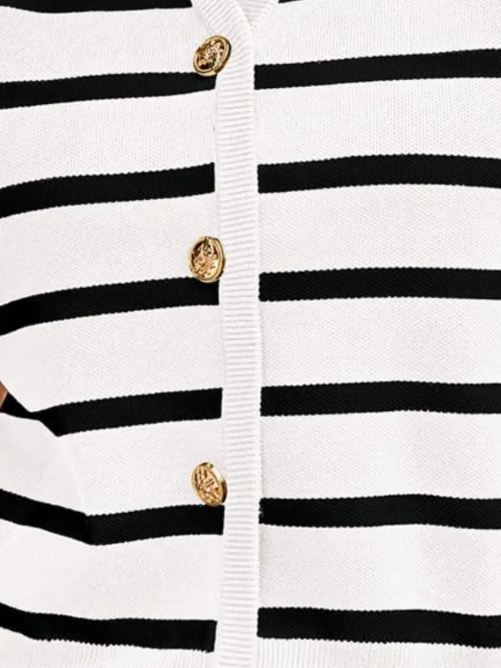 Striped Button-Front Sweater Vest, image 9