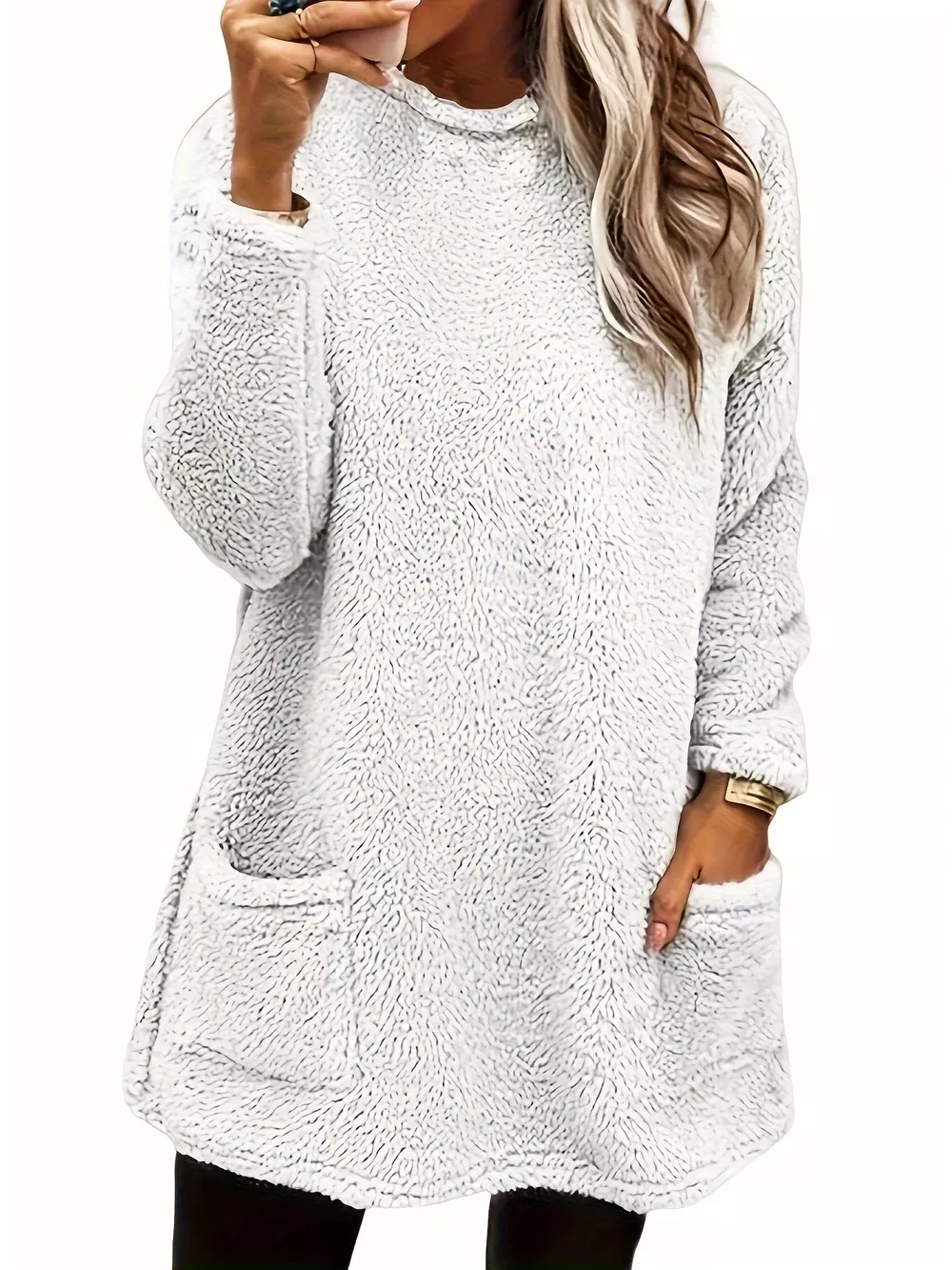 Fleece Long Sleeve Sweatshirt, image 16