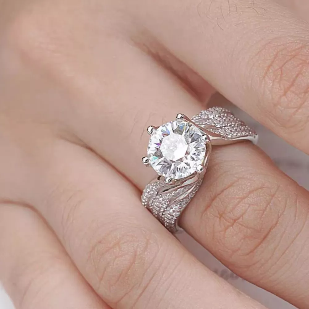 5 Carat Moissanite 925 Sterling Silver Ring
