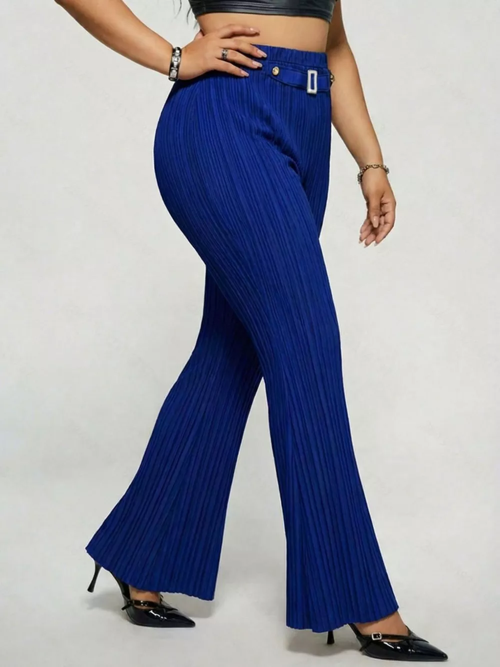 Plus Size High Waist Flare Pants, image 19