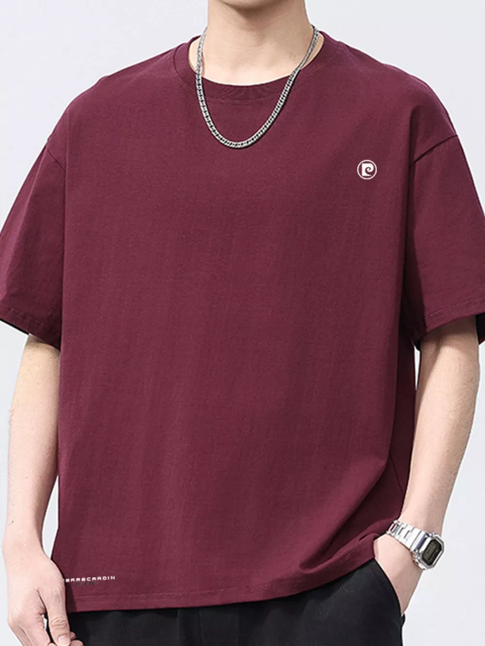 Men's Full Size Oversized Round Neck Short Sleeve T-Shirt Plus Size, image 2